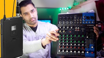 how to connect wireless microphone to mixer