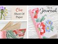 Create A Journal From ONE Sheet Of Paper | Step By Step DIY