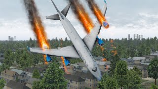 Boeing 747 Terrible Emergency Landing Crash During Storm | X-Plane 11