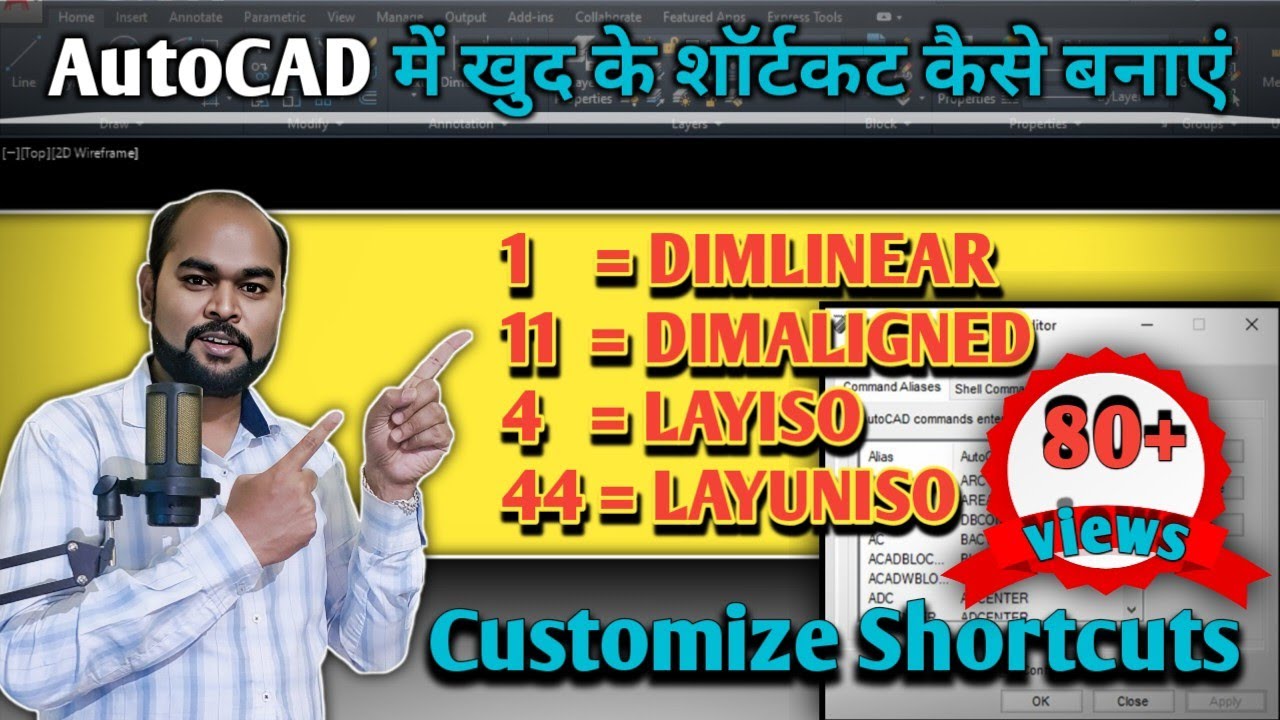 How to Create Custom Shortcuts in AutoCAD | Autocad custom shortcuts ...