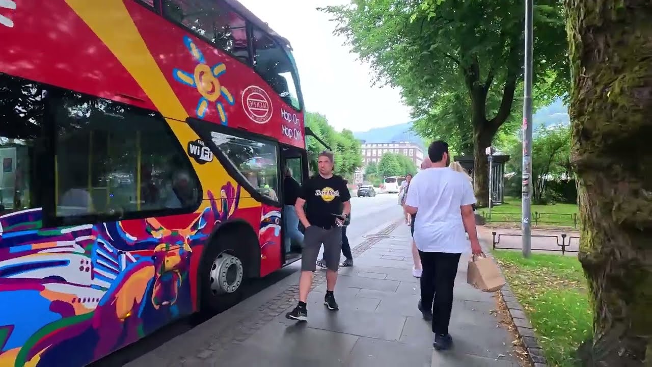 Part 1 of 2 Bergen, Norway 🇳🇴 HOP ON - HOP OFF BUS - City Tour | Sightseeing July 2025 