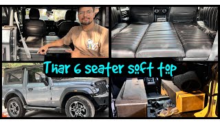 Mahindra Thar 6 seater soft top installation in Sonu car #mahindra #thar #6seater