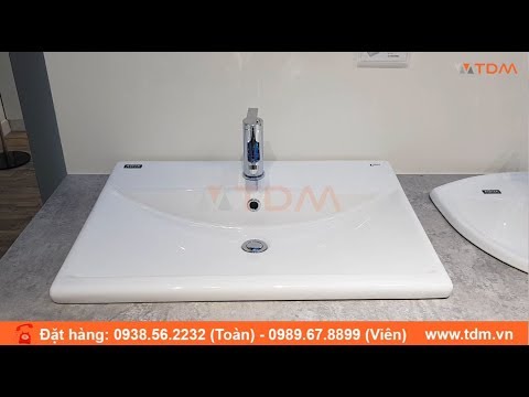 TDM.VN | Review chậu lavabo Inax L-2397V (AL2397V) bồn dương vành chữ nhật giá tốt nhất