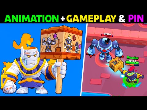 Brawl Stars All Mummified Frank Skin Gameplay, Animation, Cost, Pin & Player Icon!
