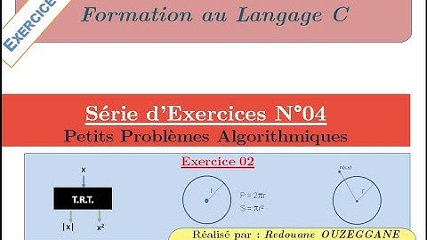 Formation C - Série 04 - Exercice 02 - Deux petits Problèmes de Cercle