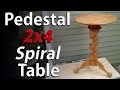 DIY TABLE - 2X4 challenge - SPIRAL pedestal wood table DIY TABLE - 2X4 challenge - SPIRAL pedestal wood table