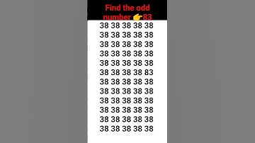 find the odd number 83#quiz #puzzle