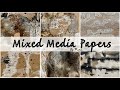 Making different mixed media papers for collage