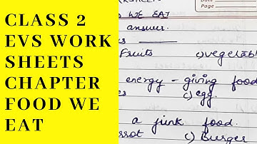 CLASS 2 EVS WORKSHEETS CHAPTER FOOD WE EAT