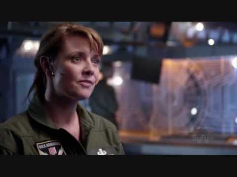 Jack O'Neill and Samantha Carter on Stargate Universe, first episode.