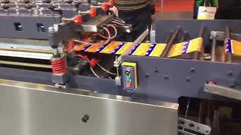 High speed three side seal bag making machine. Max 300 cuts per min.