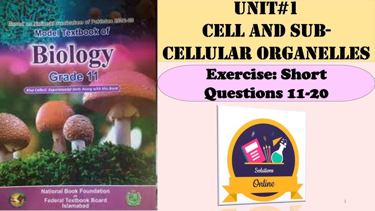 Class 11 Biology| Chapter 1: Cell & Sub-Cellular Organelles| Short Questions 11-20| | FBISE 2025