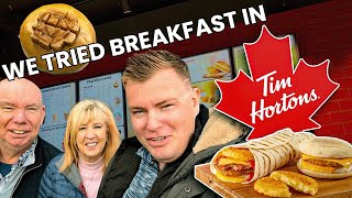 BREAKFAST in Tim Hortons better than McDonalds? Canadian, Fast, Cheap & Clean!   Liverpool