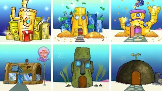 All SpongeBob Rich and Poor Houses...The Ultimate House Evolution! | Spongebob Animation