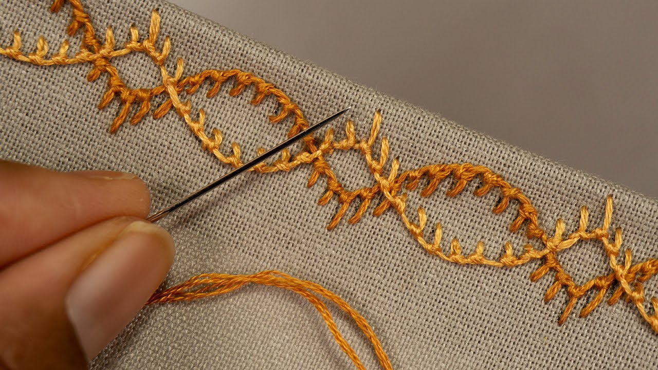 Антверпенская окантовка — простая вышитая вручную окантовка для начинающих.