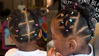 Easy Toddler Hairstyle with Rubber Bands