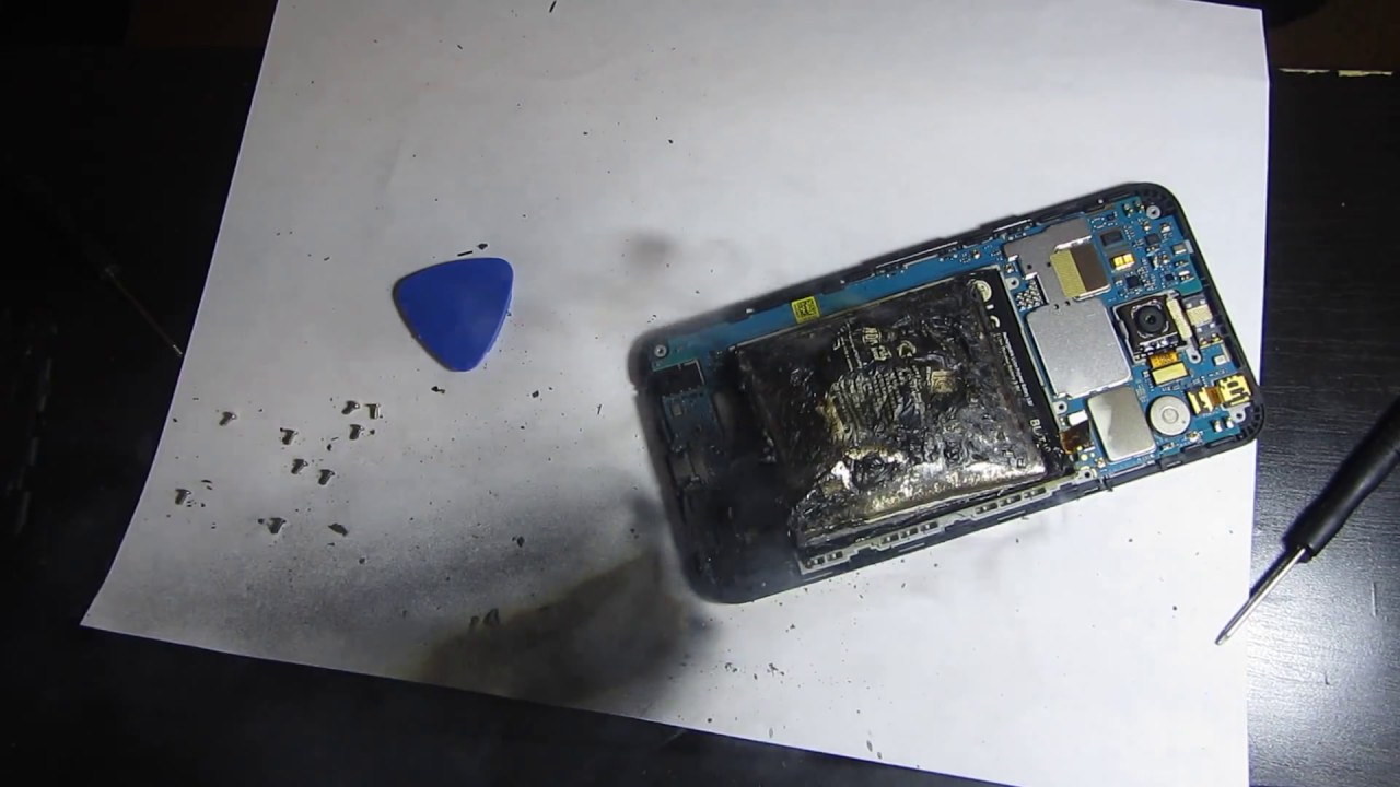 What Happens When You Puncture A Phone Battery? Battery Explosion - Youtube