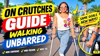 Amputee Lady Crutches Life: Walking with Mobility and Living Fully 