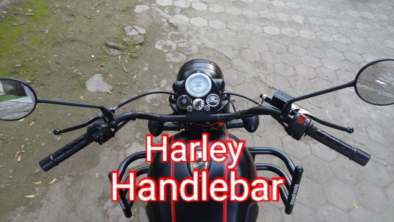 Harley FATBOY handlebar on royal enfield classic 350 bs6 model YouTube