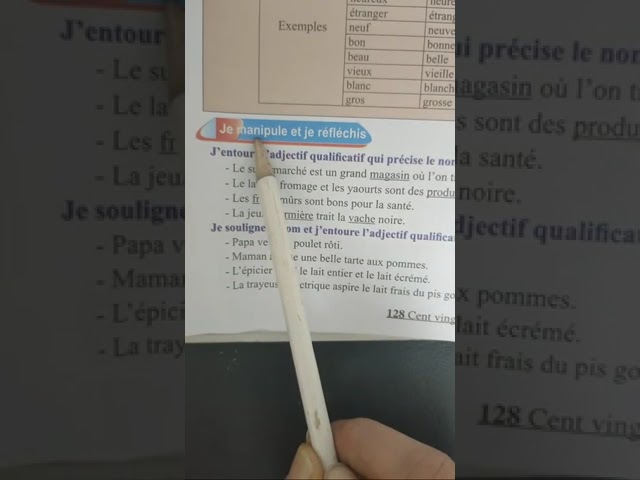 L'adjectif Qualificatif تمارين تطبيقية(سلسلة المبتدئين الدرس 180)