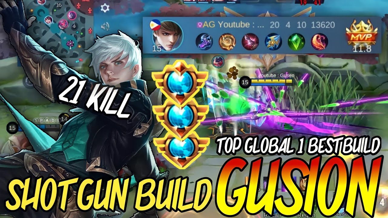 20 Kill's Beast Mode Gusion | Gusion Best Build 2022 | Top Global Gusion Gameplay | Mobile Legends✓