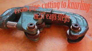 Converting a Pipecutter to a knurling tool