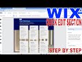 ✅  How To Quick Edit Section On Wix 🔴