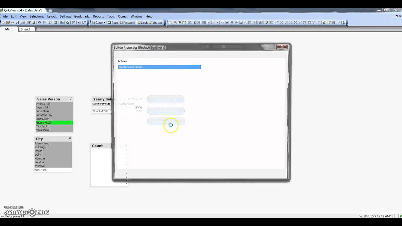 QlikView Tutorials QlikView Triggers QlikView Bookmark Trigger