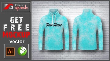 Free sweat Jacket Editable Mockup Design in Adobe Illustrator & CorelDraw