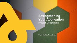 Strengthening Your Application for EAC Individual Funding | Project Description