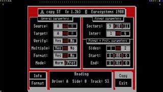 ATARI ST A COPY v1 2 OTHER COLORS ST COPY WITHOUT LOGO By Euroststems COPIER ULTILITY In 1988 st zip