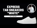 Express Side Perforated Tab Sneakers &quot;White&quot; On Feet Review