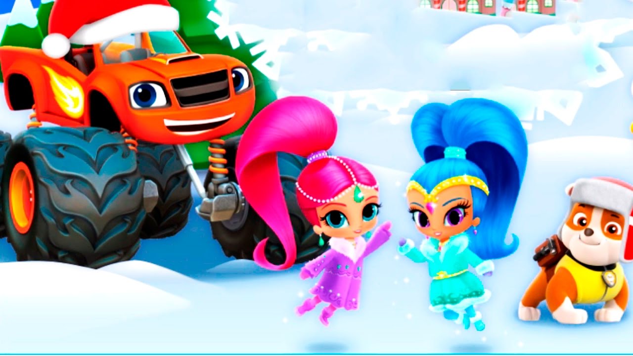 Christmas Festival - Shimmer and Shine, Bubble Guppies, Blaze.  Games online