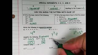 Math 6 Plus: Exponential Notation (pg.5)