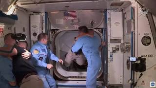 First NASA SpaceX Astronauts Enter ISS (Demo-2)