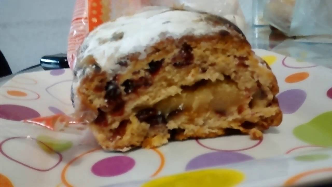 Opening a delicious German Cranberry Stollen - YouTube