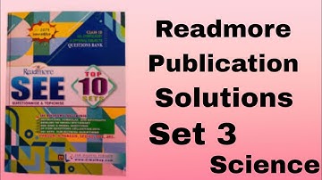 |READMORE PUBLICATION| SCIENCE SET-3 COMPLETE SOLUTION #notes #see #readmorebooks #fixed