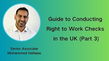 Conduct Right to Work Checks Using IDVT