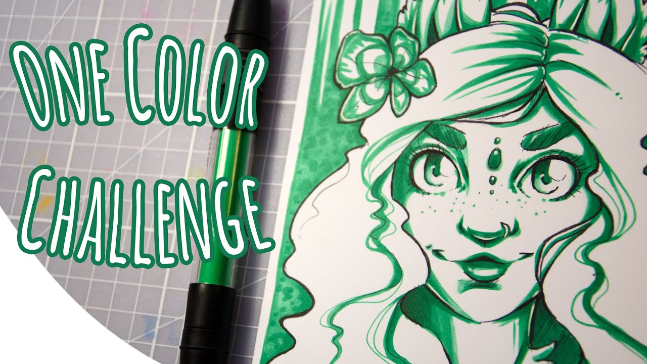 THAT'S A LOT OF BLUE in ONE ILLUSTRATION - Marker Art Challenge 