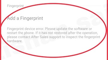 Fix Add a Fingerprint device error. Please update the software or restart the phone. Problem solve