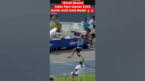 Sumit Antil made a new #worldrecord and Won #goldmedal in #asianparagames #2023 #sports #games #news