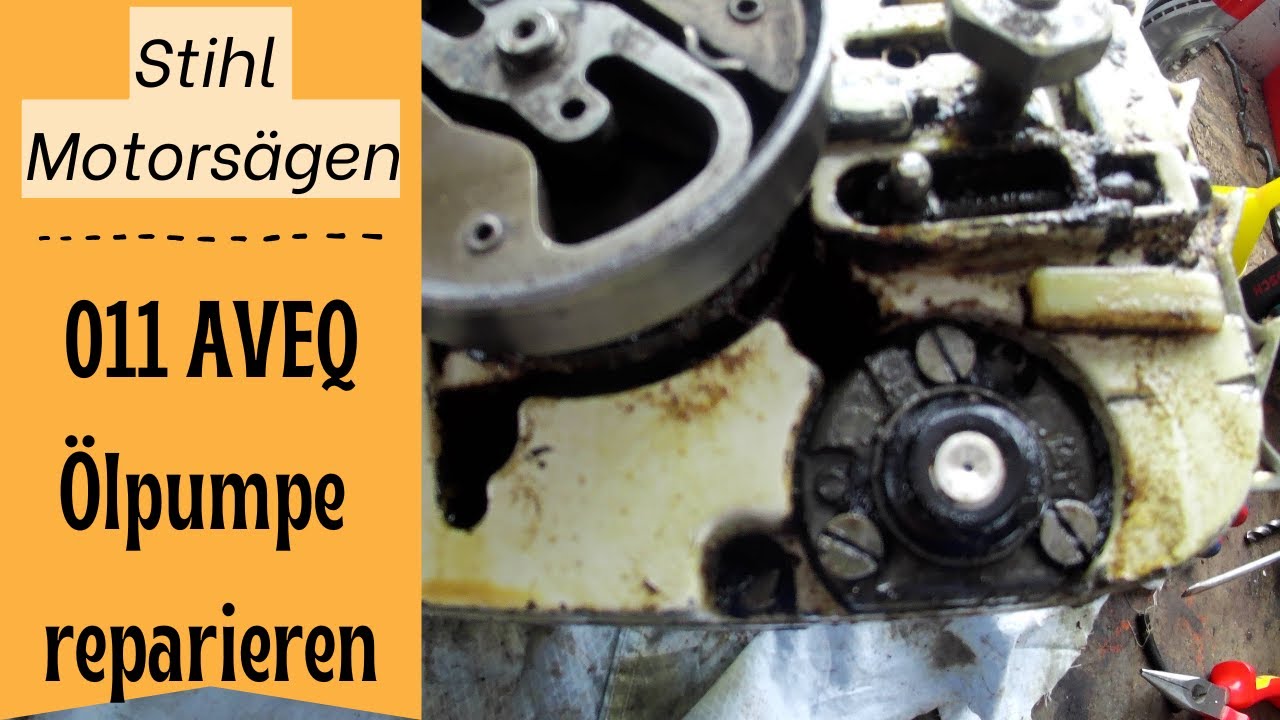 Stihl 011 AVEQ | Ölpumpe reparieren  | can we fix it ?