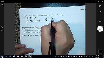 Section 2.5-Zeros of Polynomial Functions-Part I