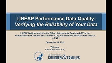 LIHEAP Performance Data Quality  Verifying Your Data Final