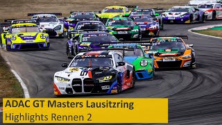 Thriller-Finale auf dem Lausitzring: Highlights Rennen 2 | ADAC GT Masters 2022