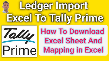 Excel To Tally Prime Ledger import | excel to tally import without software