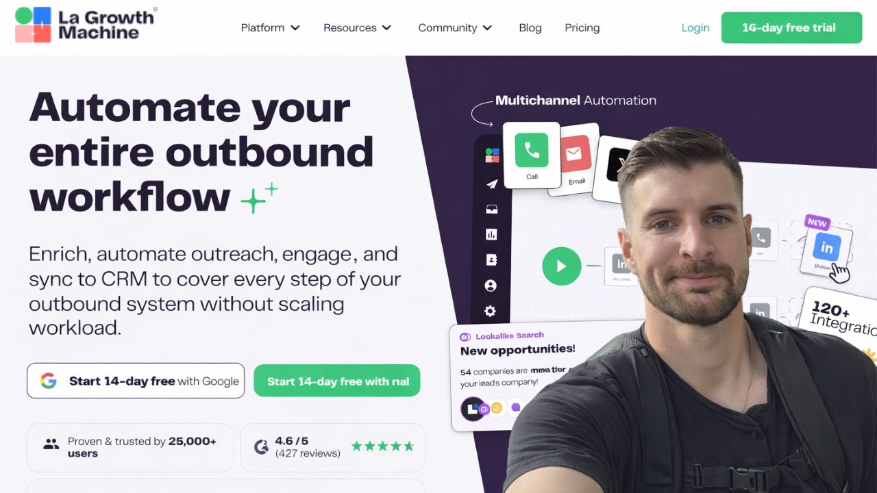 La Growth Machine LinkedIn automation 2026 review, features, pricing