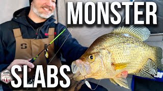 Ice Fishing Mid-Winter MONSTER Crappies - BEST DAY EVER!!