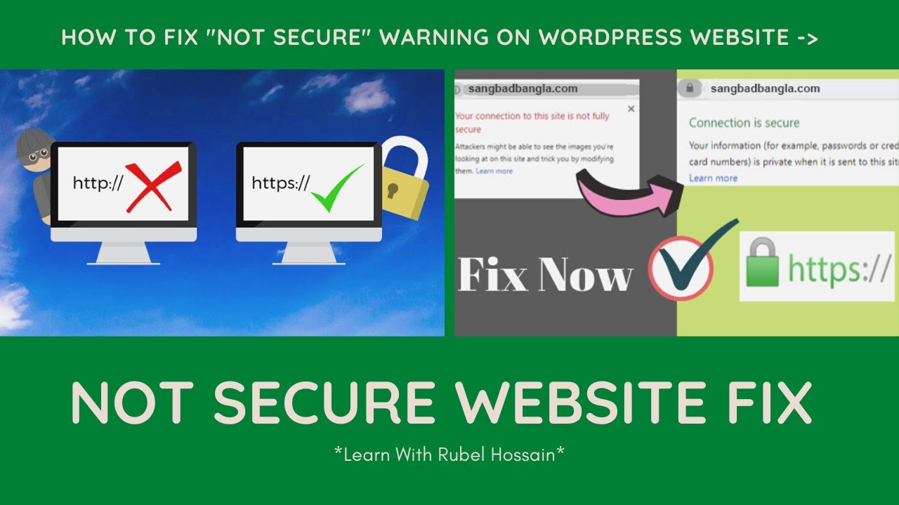 📌2021: How to Fix "Not Secure" Warning on Wordpress Website - Get a ...