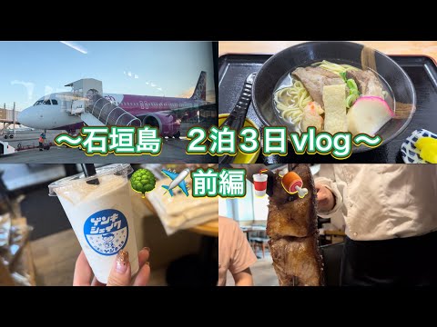 vlog:(前半)石垣島旅行✈️/ソーキそば🍜/シュラスコ🍖/ナイトツアー⭐️